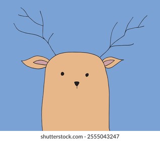 Outline illustration vector image of a reindeer.
Hand drawn artwork of a reindeer.
Simple cute original logo.
Hand drawn vector illustration for posters.