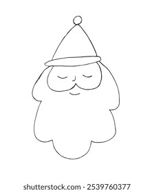 Outline illustration vector image of a Santa Claus.
Hand drawn artwork of a Santa Claus.
Simple cute original logo.
Hand drawn vector illustration for posters.