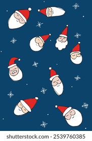 Esquema ilustración Vector Imagen de un Santa Claus.
Dibujado a mano obra de arte de un Santa Claus.
Logo original lindo simple.
Ilustración vectorial dibujada a mano para carteles.