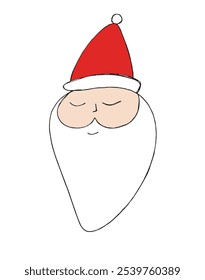 Outline illustration vector image of a Santa Claus.
Hand drawn artwork of a Santa Claus.
Simple cute original logo.
Hand drawn vector illustration for posters.