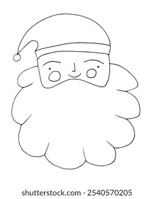 Outline illustration vector image of a Santa Claus.
Hand drawn artwork of a Santa Claus.
Simple cute original logo.
Hand drawn vector illustration for posters.