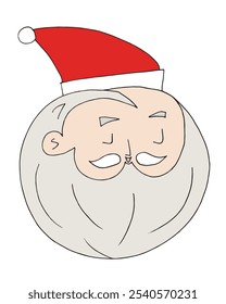 Esquema ilustración Vector Imagen de un Santa Claus.
Dibujado a mano obra de arte de un Santa Claus.
Logo original lindo simple.
Ilustración vectorial dibujada a mano para carteles.