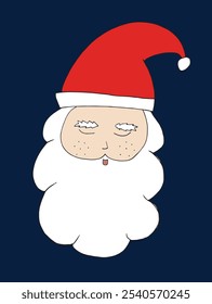 Outline illustration vector image of a Santa Claus.
Hand drawn artwork of a Santa Claus.
Simple cute original logo.
Hand drawn vector illustration for posters.