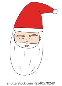 Outline illustration vector image of a Santa Claus.
Hand drawn artwork of a Santa Claus.
Simple cute original logo.
Hand drawn vector illustration for posters.