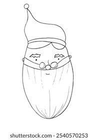 Outline illustration vector image of a Santa Claus.
Hand drawn artwork of a Santa Claus.
Simple cute original logo.
Hand drawn vector illustration for posters.
