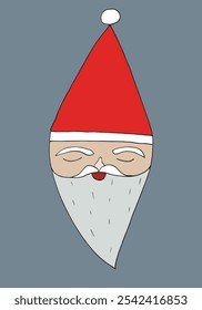 Esquema ilustración Vector Imagen de un Santa Claus.
Dibujado a mano obra de arte de un Santa Claus.
Logo original lindo simple.
Ilustración vectorial dibujada a mano para carteles.
