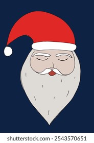 Esquema ilustración Vector Imagen de un Santa Claus.
Dibujado a mano obra de arte de un Santa Claus.
Logo original lindo simple.
Ilustración vectorial dibujada a mano para carteles.