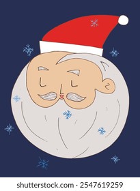 Esquema ilustración Vector Imagen de un Santa Claus.
Dibujado a mano obra de arte de un Santa Claus.
Logo original lindo simple.
Ilustración vectorial dibujada a mano para carteles.