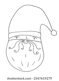 Esquema ilustración Vector Imagen de un Santa Claus.
Dibujado a mano obra de arte de un Santa Claus.
Logo original lindo simple.
Ilustración vectorial dibujada a mano para carteles.