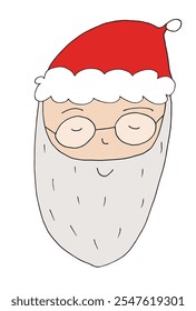 Esquema ilustración Vector Imagen de un Santa Claus.
Dibujado a mano obra de arte de un Santa Claus.
Logo original lindo simple.
Ilustración vectorial dibujada a mano para carteles.