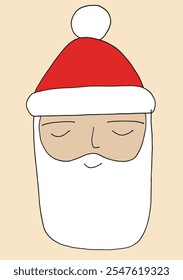 Esquema ilustración Vector Imagen de un Santa Claus.
Dibujado a mano obra de arte de un Santa Claus.
Logo original lindo simple.
Ilustración vectorial dibujada a mano para carteles.