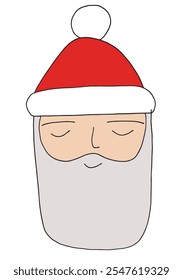 Esquema ilustración Vector Imagen de un Santa Claus.
Dibujado a mano obra de arte de un Santa Claus.
Logo original lindo simple.
Ilustración vectorial dibujada a mano para carteles.