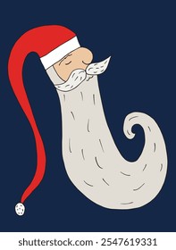 Esquema ilustración Vector Imagen de un Santa Claus.
Dibujado a mano obra de arte de un Santa Claus.
Logo original lindo simple.
Ilustración vectorial dibujada a mano para carteles.