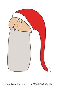 Outline illustration vector image of a Santa Claus.
Hand drawn artwork of a Santa Claus.
Simple cute original logo.
Hand drawn vector illustration for posters.
