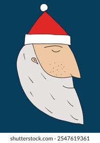 Outline illustration vector image of a Santa Claus.
Hand drawn artwork of a Santa Claus.
Simple cute original logo.
Hand drawn vector illustration for posters.