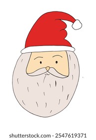 Esquema ilustración Vector Imagen de un Santa Claus.
Dibujado a mano obra de arte de un Santa Claus.
Logo original lindo simple.
Ilustración vectorial dibujada a mano para carteles.