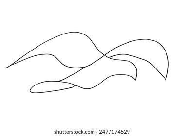 Outline illustration vector image of a seagull.
Hand drawn artwork of a seagull.
Simple cute original logo.
Hand drawn vector illustration for posters.