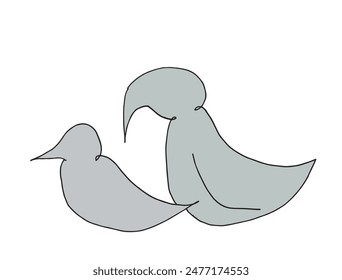 Outline illustration vector image of a seagull.
Hand drawn artwork of a seagull.
Simple cute original logo.
Hand drawn vector illustration for posters.