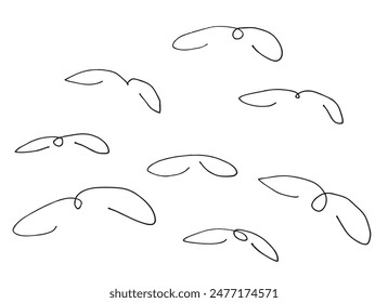 Outline illustration vector image of a seagull.
Hand drawn artwork of a seagull.
Simple cute original logo.
Hand drawn vector illustration for posters.