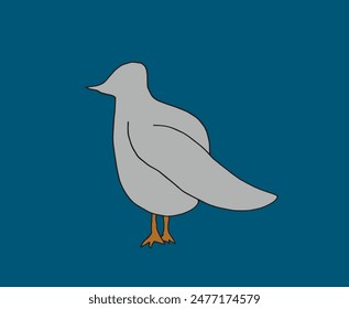 Outline illustration vector image of a seagull.
Hand drawn artwork of a seagull.
Simple cute original logo.
Hand drawn vector illustration for posters.