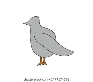 Outline illustration vector image of a seagull.
Hand drawn artwork of a seagull.
Simple cute original logo.
Hand drawn vector illustration for posters.