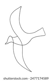 Outline illustration vector image of a seagull.
Hand drawn artwork of a seagull.
Simple cute original logo.
Hand drawn vector illustration for posters.