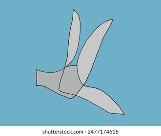 Outline illustration vector image of a seagull.
Hand drawn artwork of a seagull.
Simple cute original logo.
Hand drawn vector illustration for posters.