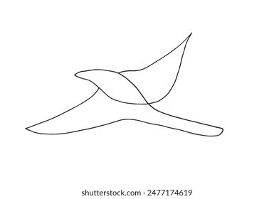 Outline illustration vector image of a seagull.
Hand drawn artwork of a seagull.
Simple cute original logo.
Hand drawn vector illustration for posters.