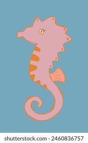 Outline illustration vector image of a seahorse.
Hand drawn artwork of a seahorse.
Simple cute original logo.
Hand drawn vector illustration for posters.