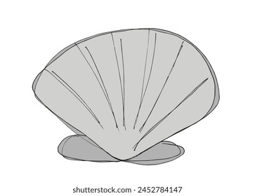 Outline illustration vector image of a seashell.
Hand drawn artwork of a seashells.
Simple cute original logo.
Hand drawn vector illustration for posters.