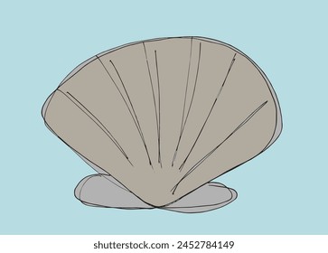 Outline illustration vector image of a seashell.
Hand drawn artwork of a seashells.
Simple cute original logo.
Hand drawn vector illustration for posters.