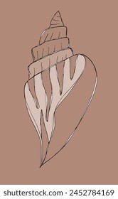 Outline illustration vector image of a seashell.
Hand drawn artwork of a seashells.
Simple cute original logo.
Hand drawn vector illustration for posters.