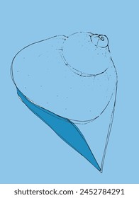 Ilustración de contorno Imagen de Vector de una concha.
Obra de arte dibujada a mano de conchas marinas.
Simple lindo logotipo original.
Ilustración vectorial dibujada a mano para carteles.