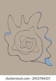 Outline illustration vector image of a seashell.
Hand drawn artwork of a seashells.
Simple cute original logo.
Hand drawn vector illustration for posters.