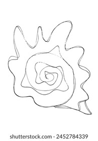 Outline illustration vector image of a seashell.
Hand drawn artwork of a seashells.
Simple cute original logo.
Hand drawn vector illustration for posters.