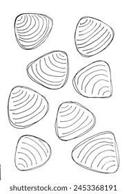 Outline illustration vector image of a seashell.
Hand drawn artwork of a seashells.
Simple cute original logo.
Hand drawn vector illustration for posters.
