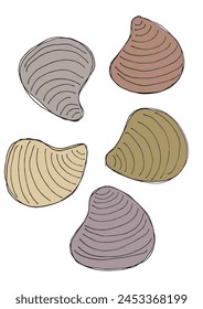Outline illustration vector image of a seashell.
Hand drawn artwork of a seashells.
Simple cute original logo.
Hand drawn vector illustration for posters.