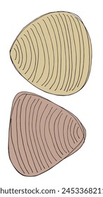 Outline illustration vector image of a seashell.
Hand drawn artwork of a seashells.
Simple cute original logo.
Hand drawn vector illustration for posters.