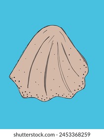 Ilustración de contorno Imagen de Vector de una concha.
Obra de arte dibujada a mano de conchas marinas.
Simple lindo logotipo original.
Ilustración vectorial dibujada a mano para carteles.