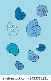 Outline illustration vector image of a seashell.
Hand drawn artwork of a seashells.
Simple cute original logo.
Hand drawn vector illustration for posters.