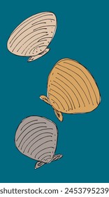 Outline illustration vector image of a seashell.
Hand drawn artwork of a seashells.
Simple cute original logo.
Hand drawn vector illustration for posters.