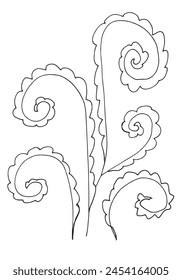 Outline illustration vector image of a seaweed.
Hand drawn artwork of a seaweed.
Simple cute original logo.
Hand drawn vector illustration for posters.