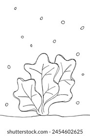 Outline illustration vector image of a seaweed.
Hand drawn artwork of a seaweed.
Simple cute original logo.
Hand drawn vector illustration for posters.