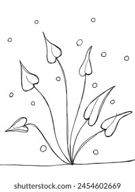 Outline illustration vector image of a seaweed.
Hand drawn artwork of a seaweed.
Simple cute original logo.
Hand drawn vector illustration for posters.