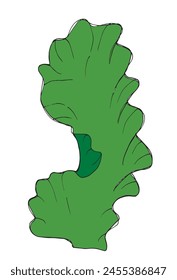 Outline illustration vector image of a seaweed.
Hand drawn artwork of a seaweed.
Simple cute original logo.
Hand drawn vector illustration for posters.