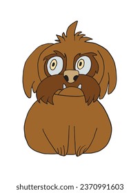 Ilustración de esquema de imagen vectorial de un shih tzu.
Obra de arte a mano de un perro shih tzu. 
Simple y lindo logo original.
Ilustración vectorial dibujada a mano para afiches, tarjetas, camisetas.