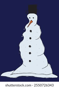 Outline illustration vector image of a snowman.
Hand drawn artwork of a snowman.
Simple cute original logo.
Hand drawn vector illustration for posters.