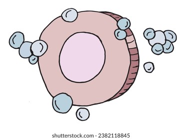 Outline illustration vector image of a soap.
Hand drawn artwork of a soap. 
Simple cute original logo.
Hand drawn vector illustration for posters, cards, t-shirts.
