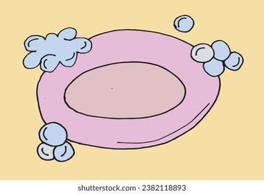 Ilustración de esquema de imagen vectorial de un jabón.
Obra de arte a mano de una novela. 
Simple y lindo logo original.
Ilustración vectorial dibujada a mano para afiches, tarjetas, camisetas.