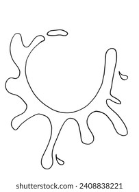 Outline illustration vector image of a splash.
Hand drawn artwork of a spot.
Simple cute original logo.
Hand drawn vector illustration for posters